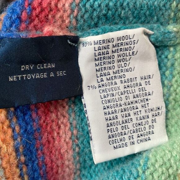 Polo Ralph Lauren Pastel Multi Stripe Merino Wool Angora Crewneck L/S Sweater - Picture 15 of 16
